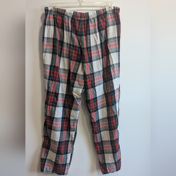 Victoria's Secret Pajama Pants Lounge Christmas Plaid Modal Elastic Pocket XL - Picture 9 of 9
